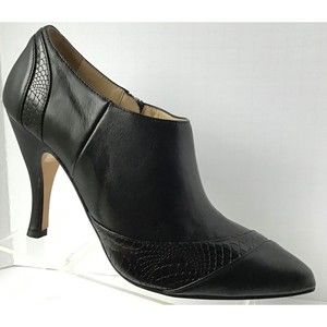 NEW MARCHEZ VOUS Vida Black Oxford Ankle Booties - MSRP $395.00!